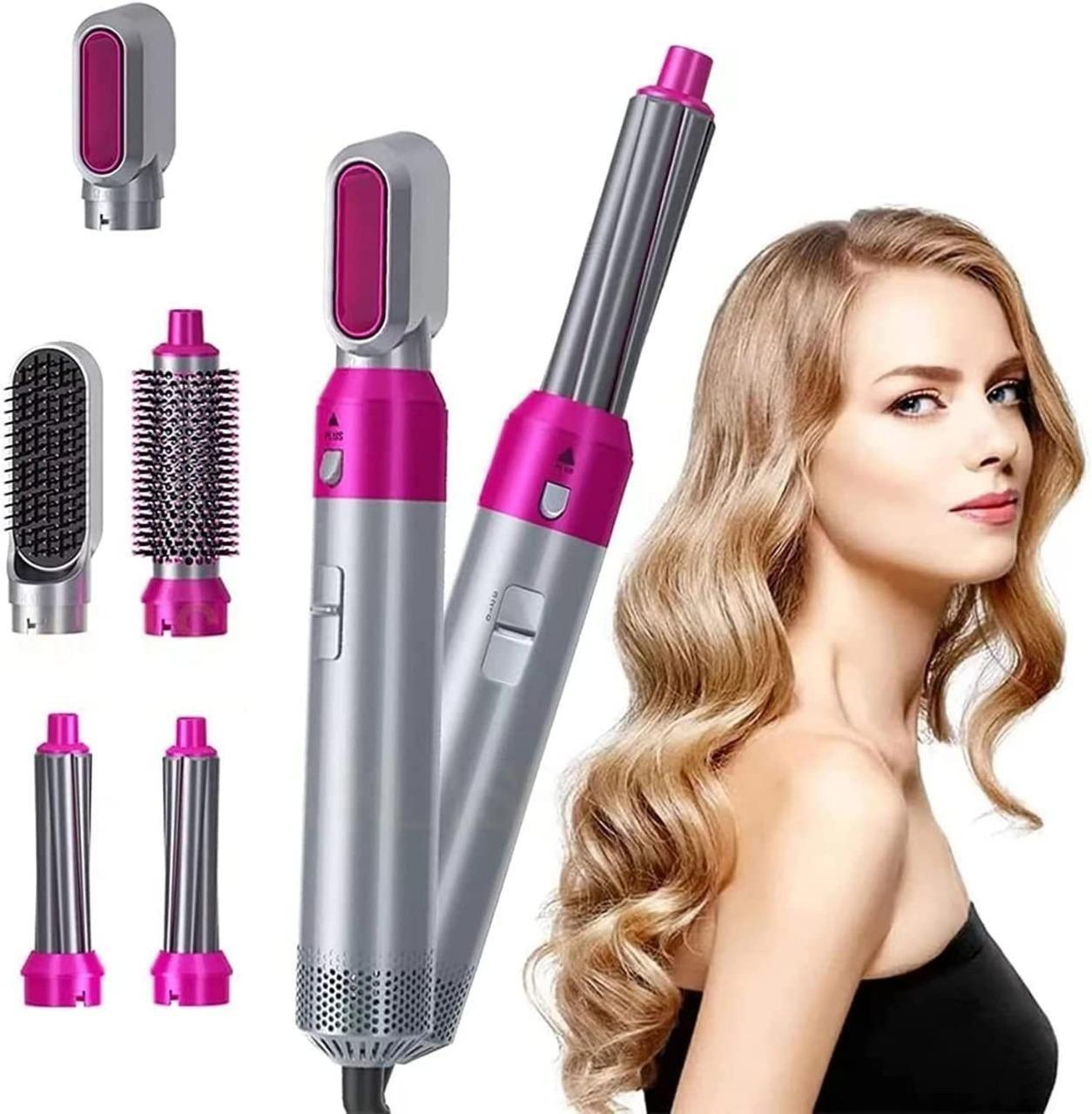 5-in-1 Multifunctional Hair Dryer & Styler with Auto Curler | Ionic Hot Air Brush for Smooth, Voluminous Hair