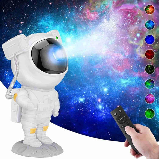 Astronaut Galaxy Projector – 360° Magnetic Head Rotation & Remote Control