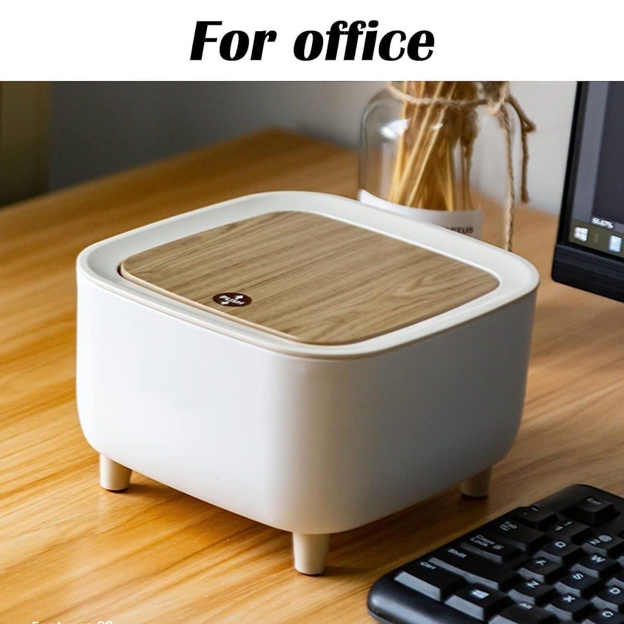 Classy Desktop Push Button Trash Bin – Compact & Stylish Waste Disposal