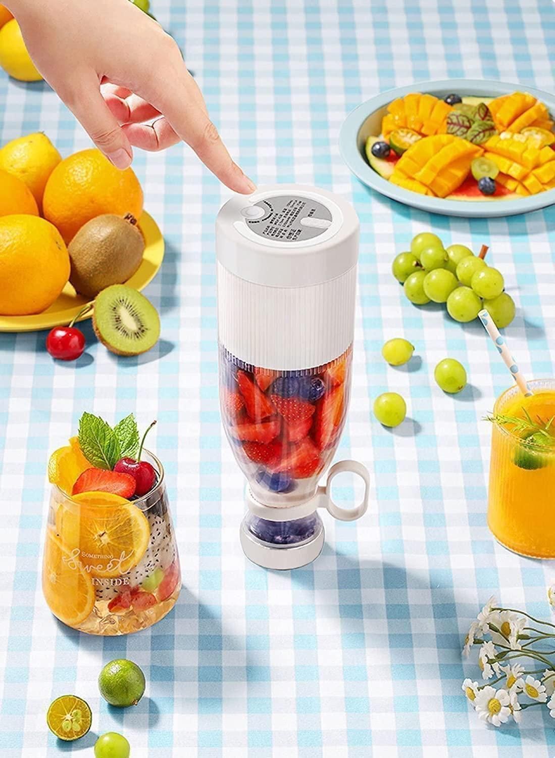 Electric Portable Mini Juicer Bottle – USB Rechargeable Smoothie Blender for Home & Travel