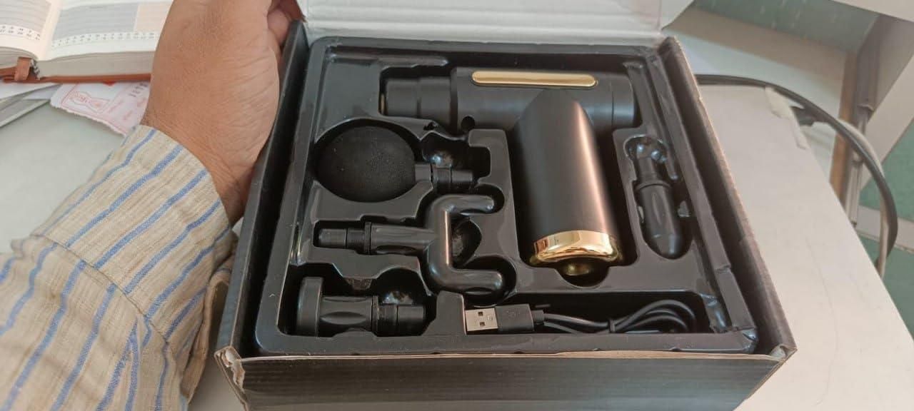 Portable Gun-Shaped Muscle Massager – Deep Tissue Therapy for Pain Relief & Recovery