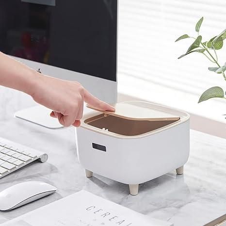 Classy Desktop Push Button Trash Bin – Compact & Stylish Waste Disposal