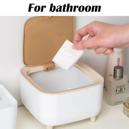 Classy Desktop Push Button Trash Bin – Compact & Stylish Waste Disposal