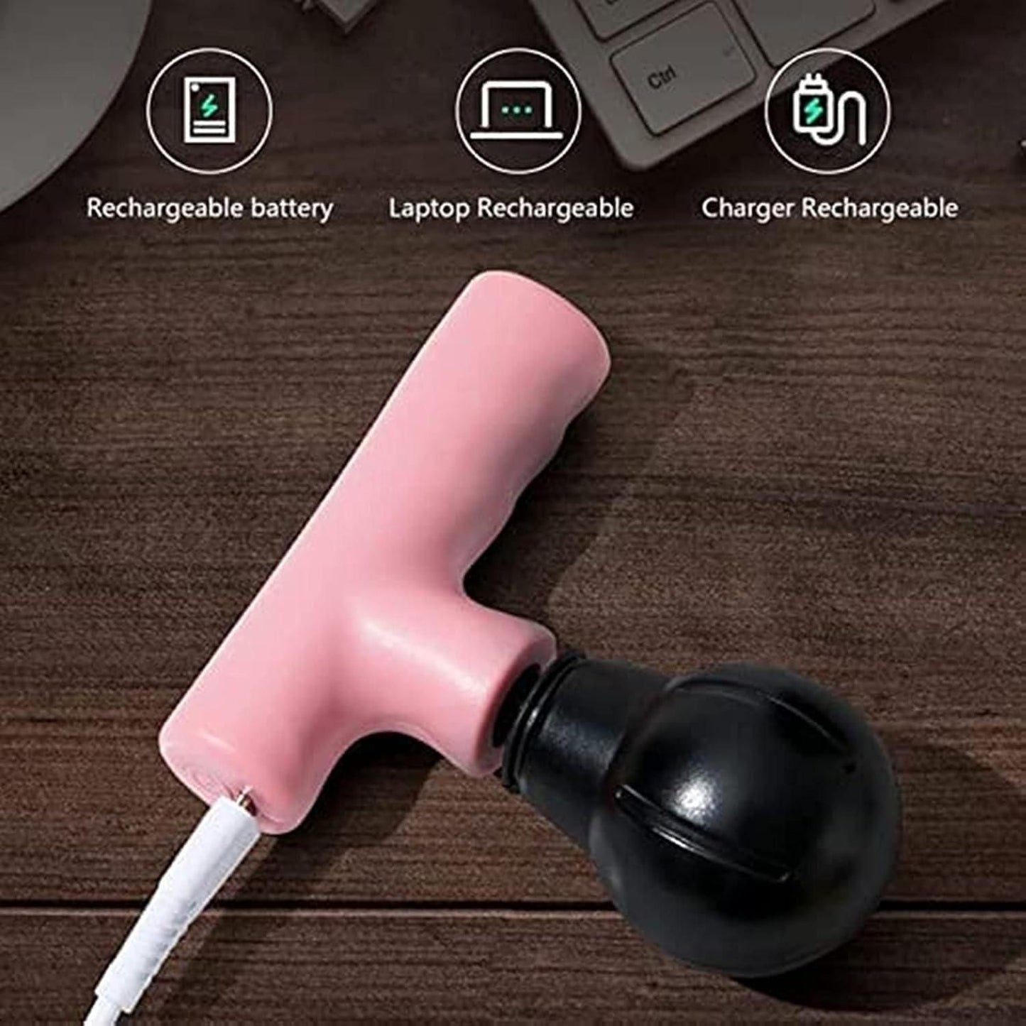 Mini Facial Gun Deep Muscle Massager – Portable & Rechargeable for Pain Relief & Relaxation