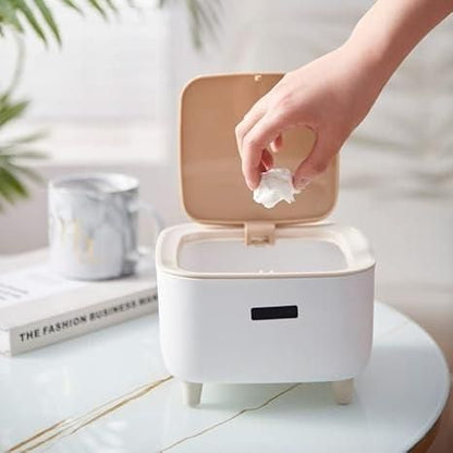 Classy Desktop Push Button Trash Bin – Compact & Stylish Waste Disposal