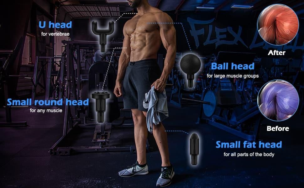 Portable Gun-Shaped Muscle Massager – Deep Tissue Therapy for Pain Relief & Recovery
