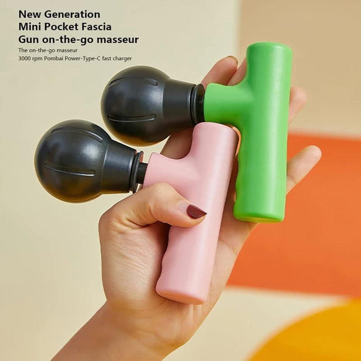 Mini Facial Gun Deep Muscle Massager – Portable & Rechargeable for Pain Relief & Relaxation