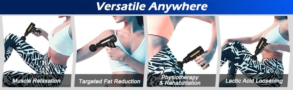 Portable Gun-Shaped Muscle Massager – Deep Tissue Therapy for Pain Relief & Recovery