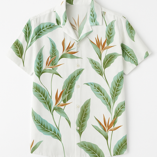 Men Regular Fit Printed Spread Collar Casual Shirt